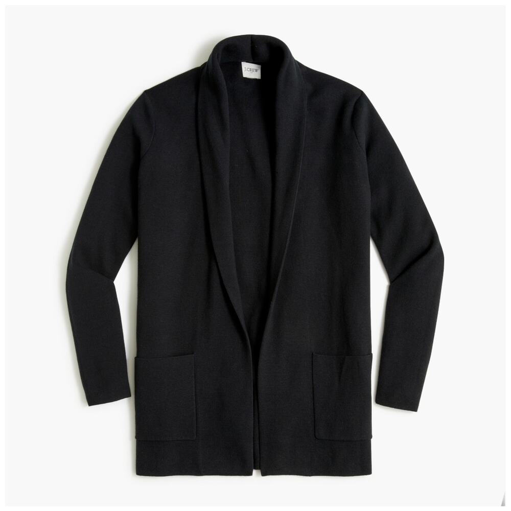J. Crew Black Milano Sweater Blazer Jacket Size XS
